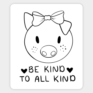 Be Kind To All Kind | Line Art Design Magnet